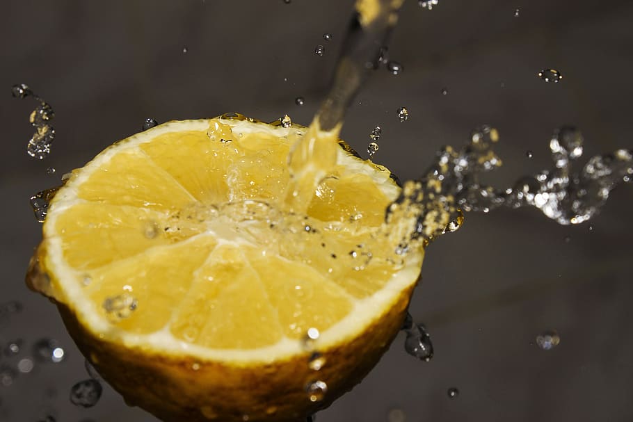 fruit, lemon, lemonade, sour, splash, water, food and drink HD wallpaper