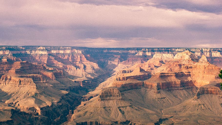 dawn, landscape, nature, sky, canyon, clouds, desert, dusk, erosion HD wallpaper
