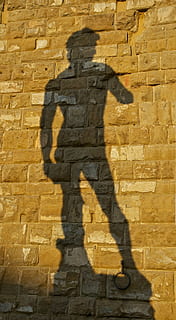 shadow of David statue during daytime, michelangelo, florence HD wallpaper