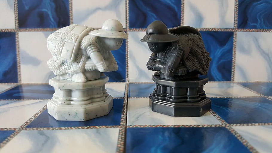 two black and white pawn chess pieces, game, harry potter, no people, HD wallpaper
