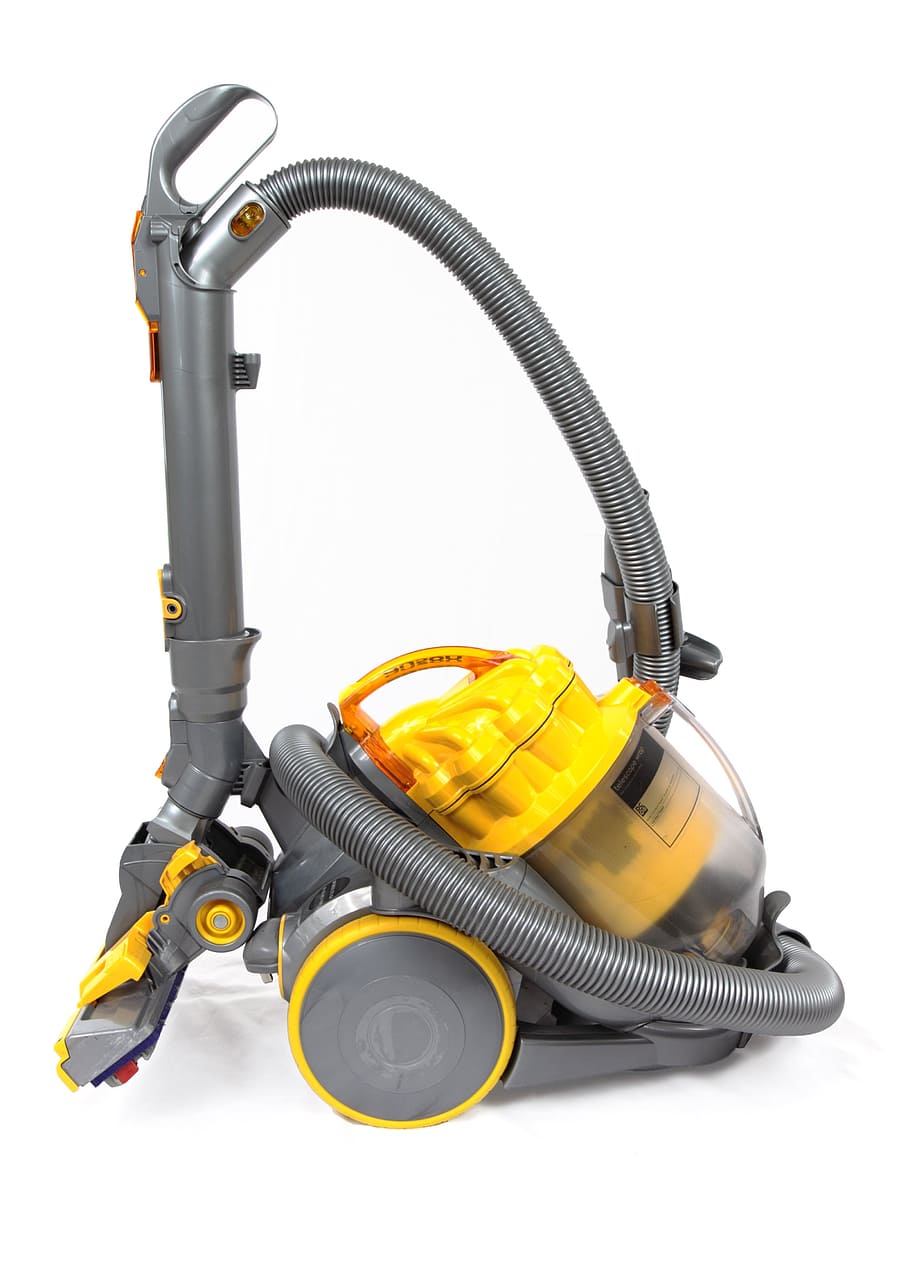 gray and yellow vacuum cleaner screenshot, appliance, domestic