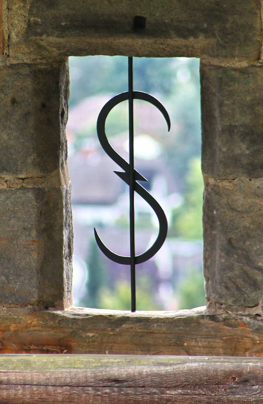 window, wall, stone, grid, metal, old, building, architecture HD wallpaper