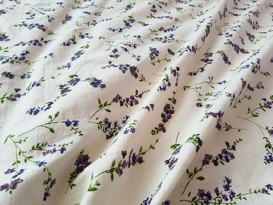 lavender, bedding, fabric, white, purple, flower, floral, house HD wallpaper
