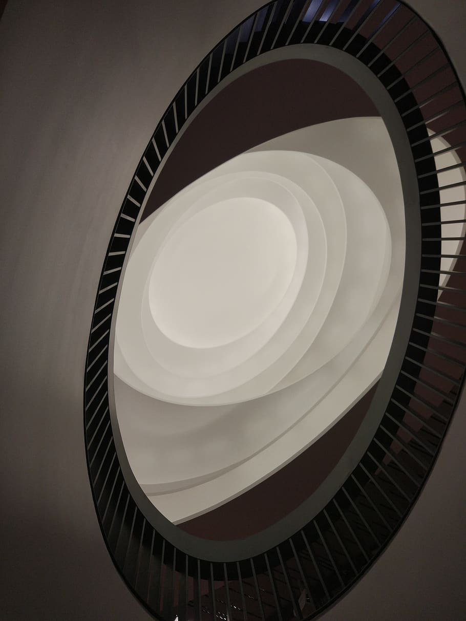 ladder, snail, ceiling, monuments, spiral, built structure HD wallpaper