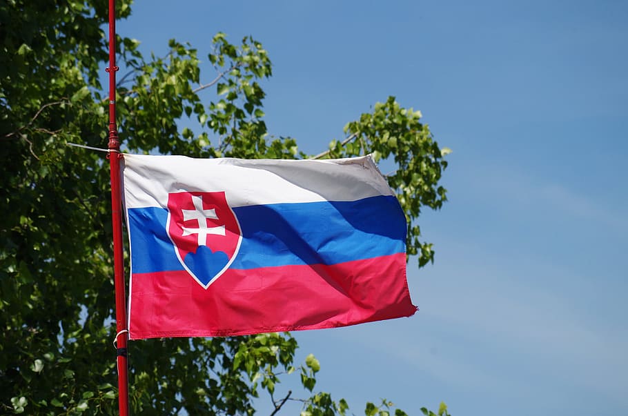 Slovakia, Flag, Pledge, Winnow, sky, blue, outdoors, patriotism HD wallpaper