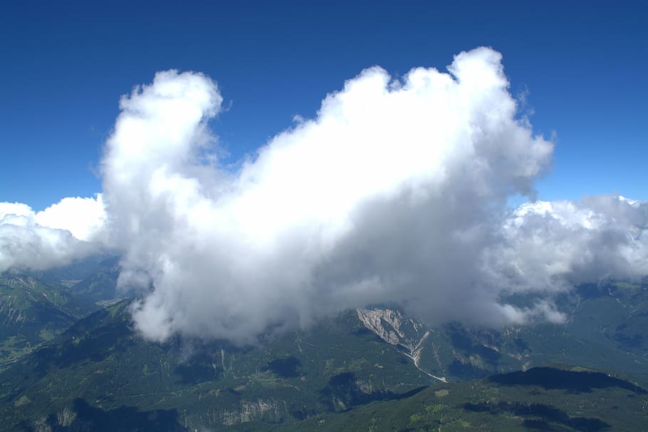 far right, eastern alps, zugspitze, cloud, alpine, mountain HD wallpaper