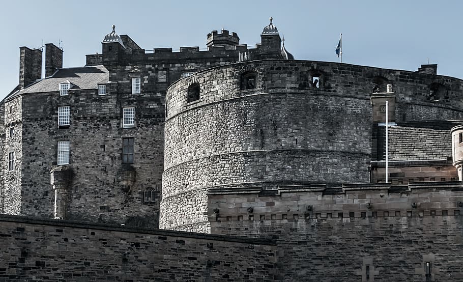 gray concrete castle during daytime, edinburgh, edinburgh castle HD wallpaper