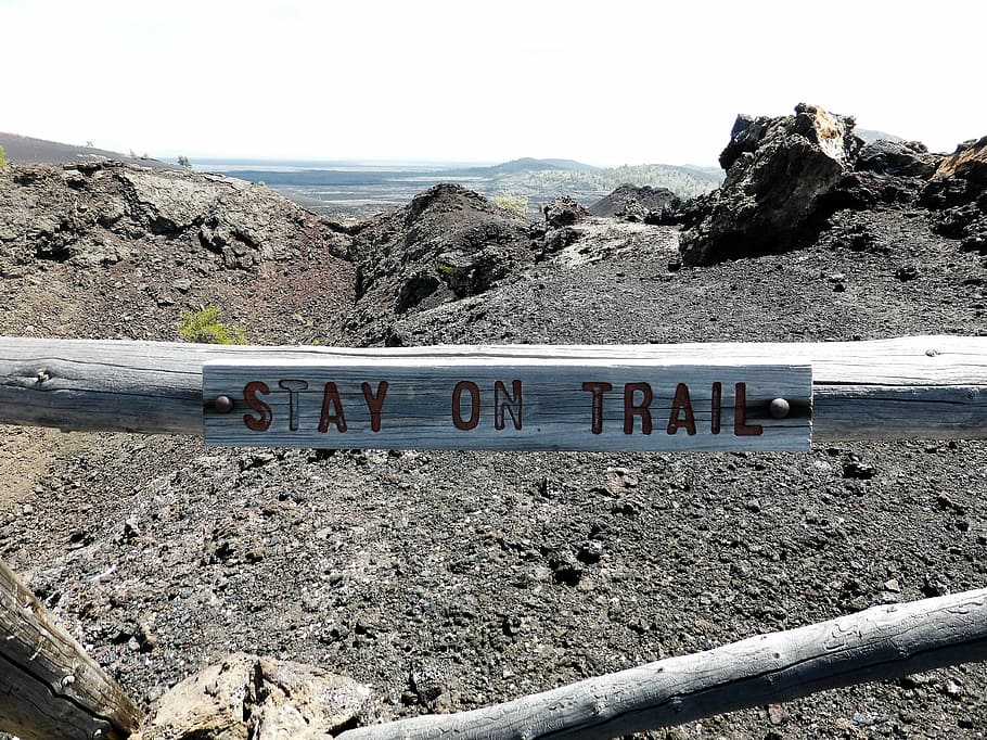 nature, warning, walking path, usa, lava, craters of the moon HD wallpaper