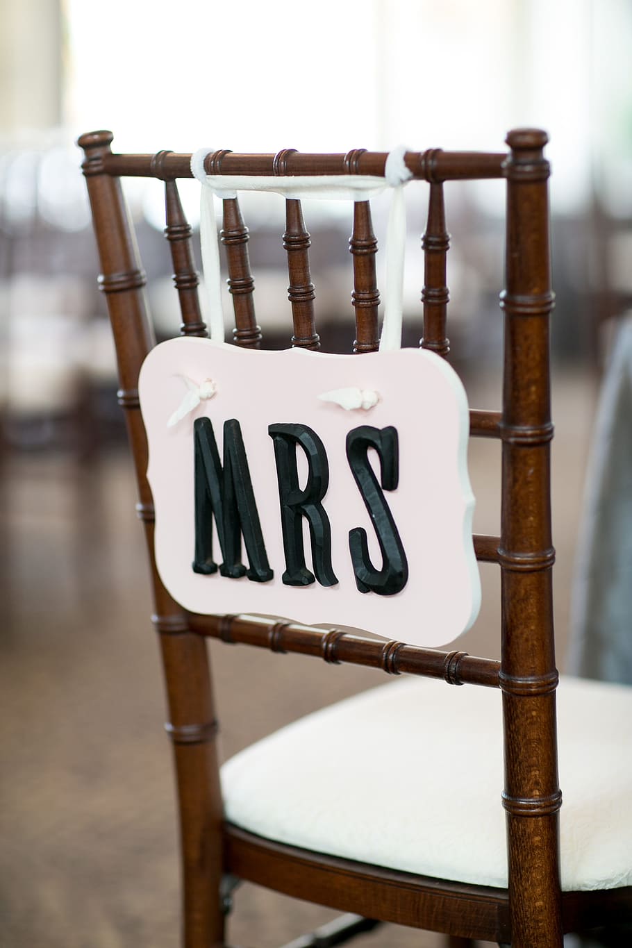 MRS signage, wedding, chair, no People, table, furniture, text HD wallpaper