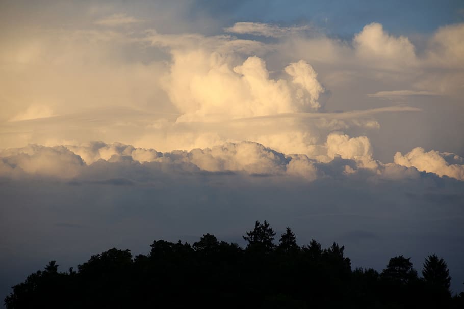 clouds, thunderstorm, sky, weather, dark clouds, storm clouds HD wallpaper