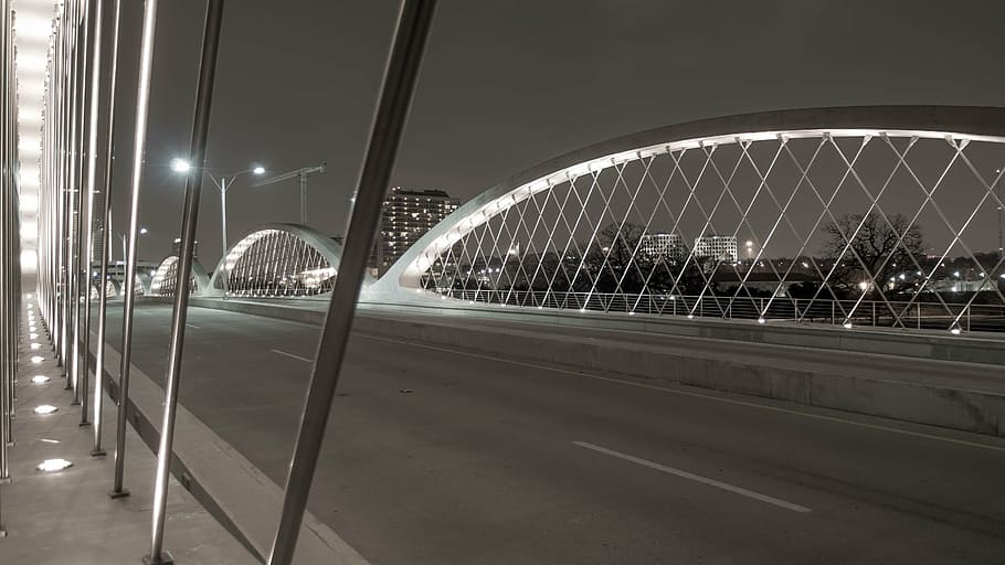bridge, structure, steel, concrete, architecture, transportation HD wallpaper