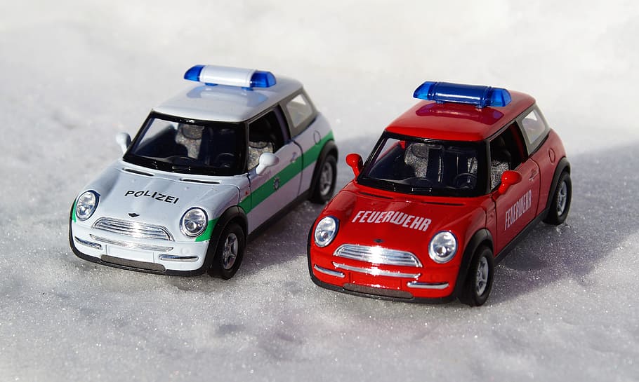 Model Car, Mini Cooper, Vehicle, auto, toy car, vehicles, blue light HD wallpaper