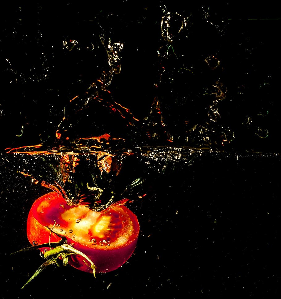Water, Splash, Drip, Fruits, Wet, red, spray, no people, close-up HD wallpaper
