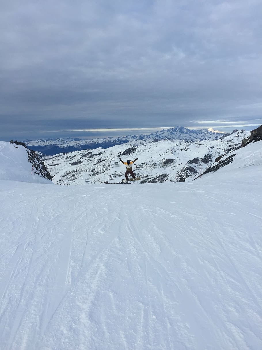 winter, snow, ski, dom, jump, snowboard, alpine, cold temperature HD wallpaper