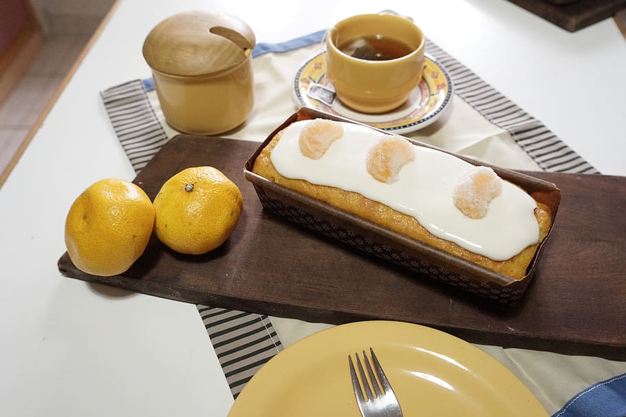 pudding, fruit, tangerine, dessert, breakfast, tea, food and drink HD wallpaper