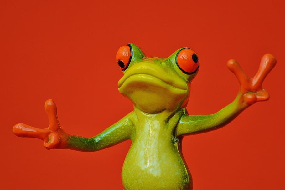 Frog, Gesture, Peace, Cute, funny, figure, sweet, cheerful HD wallpaper