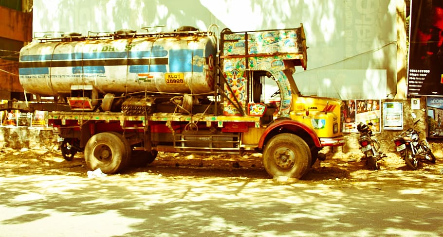 truck, india, transport, vehicle, power, hard, oldtimer, traffic, HD wallpaper