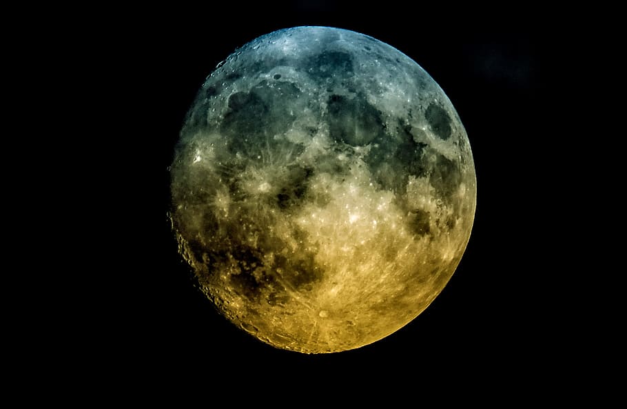 Moon, Universe, Planet, Night Sky, full moon, earth companion HD wallpaper