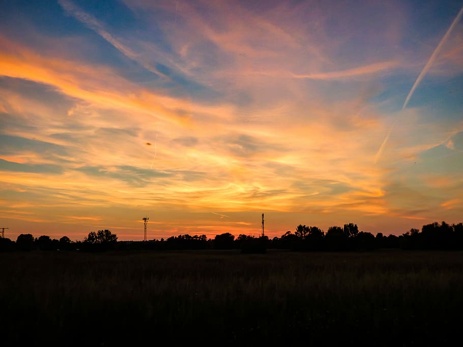Sunset, Cloud, Dusk, In The Evening, sky, clouds, lights, nightfall HD wallpaper