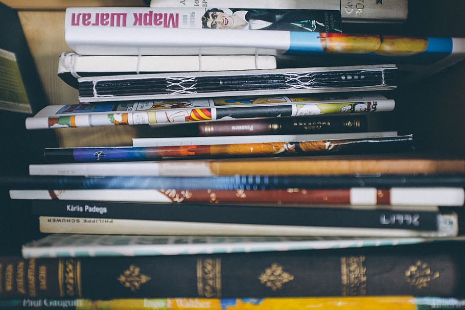 Stack of books, objects, education, paper, pencil, indoors, large group of objects HD wallpaper