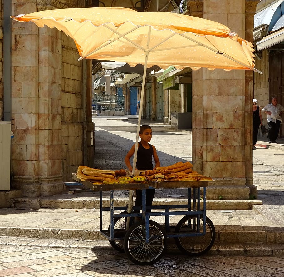 Jerusalem, Bread, Israel, adults only, full length, only women HD wallpaper