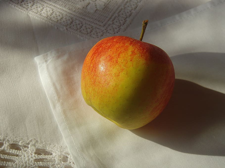 apple, tablecloth, table decorations, mood, fruit, food and drink HD wallpaper