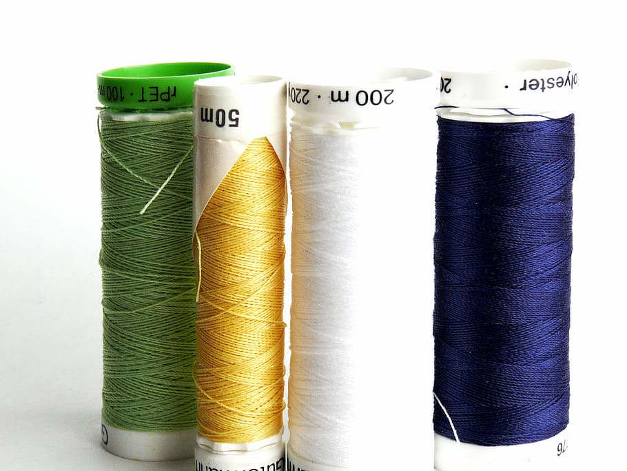 yarn, sew, thread, sewing thread, needle, hand labor, coiled, HD wallpaper