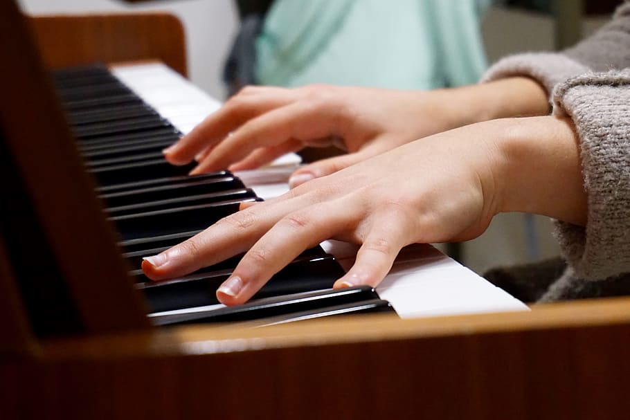 hands, music, musician, piano, musical instrument, pianist, piano player, HD wallpaper