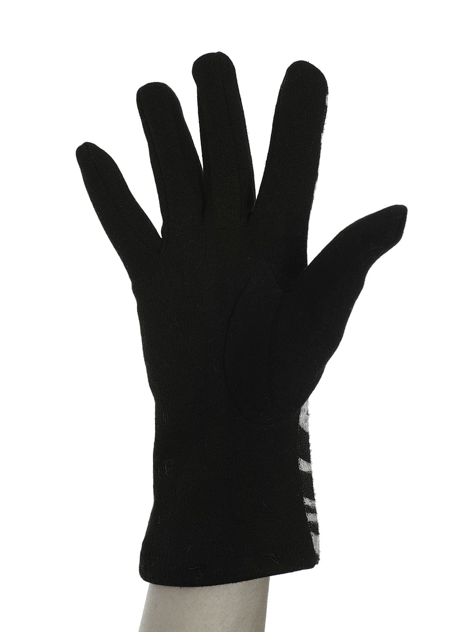 black, glove, el, finger, msn letters, concepts, white fund, HD wallpaper
