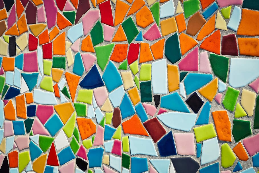 closeup photo of tile floor, mosaic, tiles, pattern, texture HD wallpaper