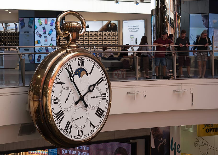 Clock, Time, Melbourne Central, Watch, countdown, time clock HD wallpaper