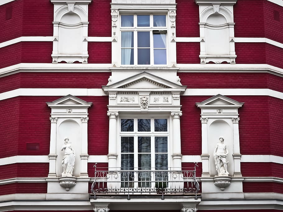 facade, old, building, window, architecture, sculpture, decorated HD wallpaper
