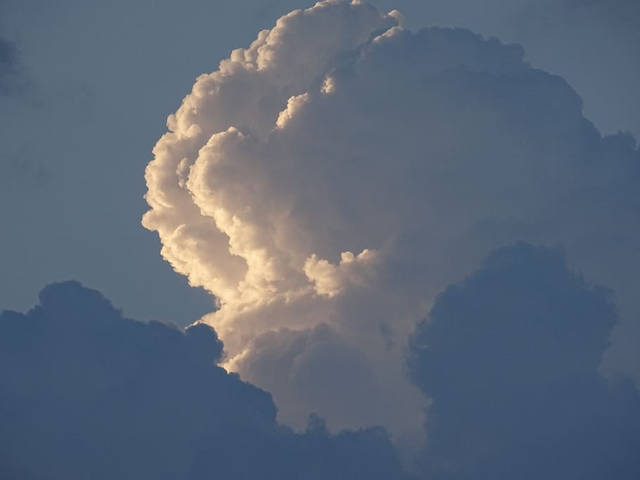 cloud, sky, covered sky, clouds form, dark clouds, evening sky HD wallpaper