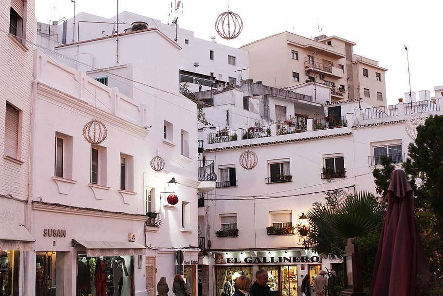 marbella, spain, winter, twilight, building exterior, architecture HD wallpaper