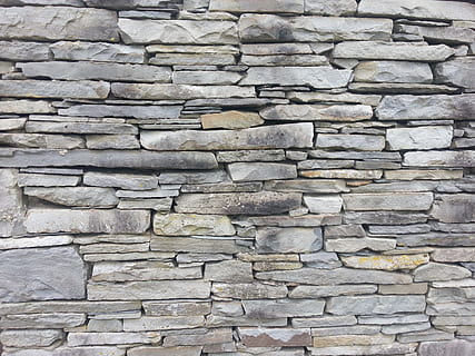 closeup photo of gray stone wall, flagstone, back, pattern HD wallpaper