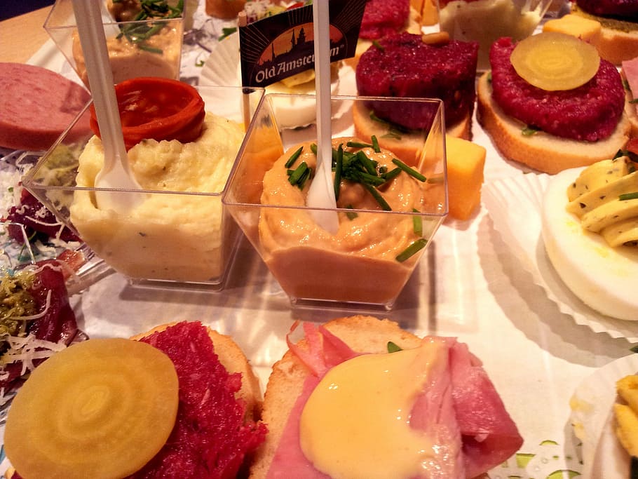 amuse, snacks, party, food, buffet, meat, ham, food and drink HD wallpaper