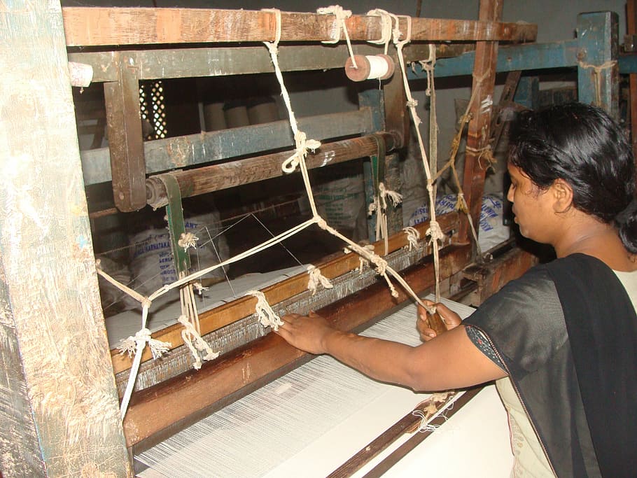 cotton, spinning, khadi, coarse cloth, garag, india, weaving, HD wallpaper