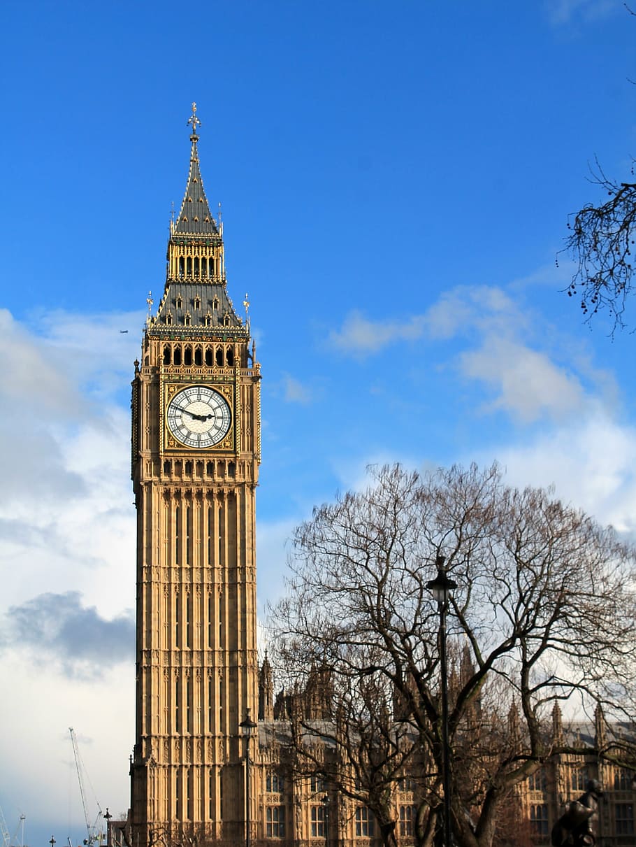 Big Ben Tower at daytime, london, united kingdom, england, watch, HD wallpaper