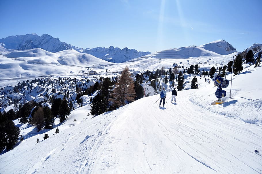 winter, alpine, snow, landscape, nature, panorama, mountain panorama HD wallpaper
