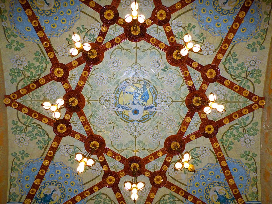 Ceiling, Crafts, Lights, Lamps, Ceramic, floral, pere mata HD wallpaper