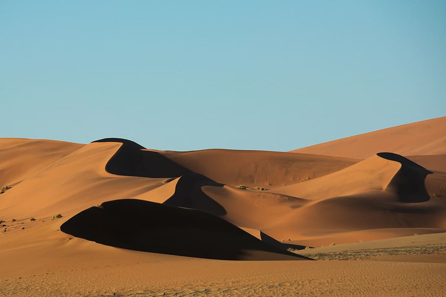 desert, sand, namib, dune, sand dune, sky, land, scenics - nature, HD wallpaper