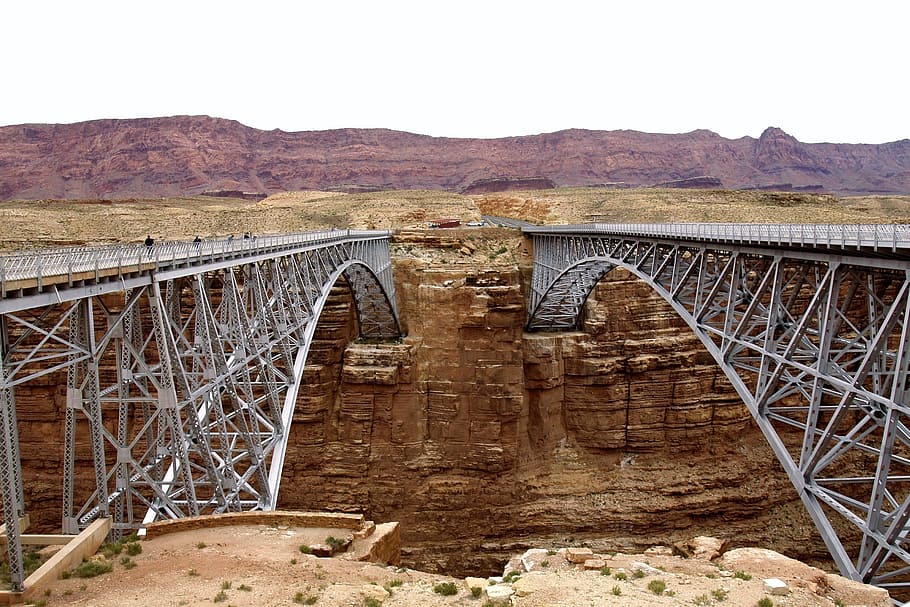 Bridges, Marble Canyon, arch, engineering, desert, arizona, HD wallpaper
