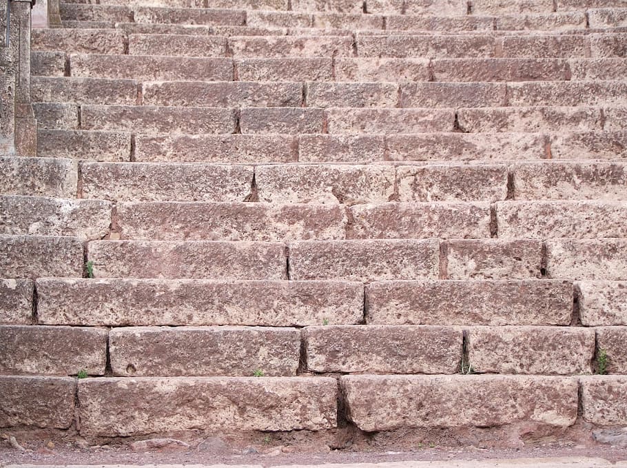 stairs, stone, gradually, staircase, sand stone, structure HD wallpaper