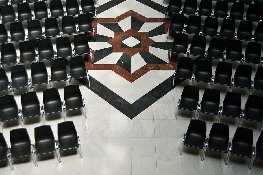 chair, row, empty, seat, presentation, audience, auditorium HD wallpaper