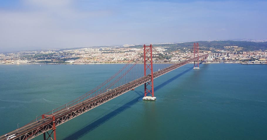 Lisbon, Bridge, Ponte 25 De Abril, bridge of 25 april, portugal, HD wallpaper