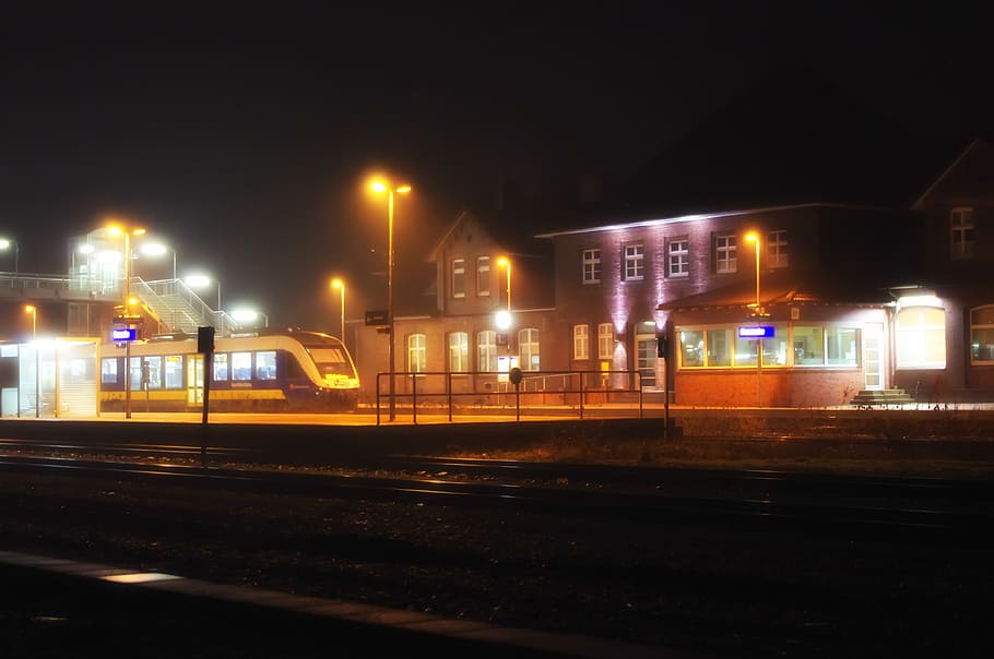 bramsche, germany, train station, depot, railroad, railway HD wallpaper