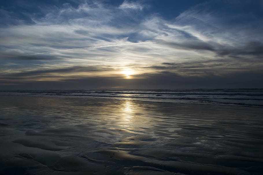 ocean, sun, beach, shore, seascape, nature, landscape, sand HD wallpaper