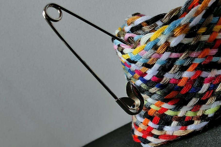 thread, yarn, sewing thread, safety pin, fabric, needle, colorful HD wallpaper