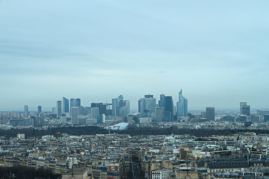 paris, city, skyscraper, blue, eiffel, landscape, building exterior HD wallpaper