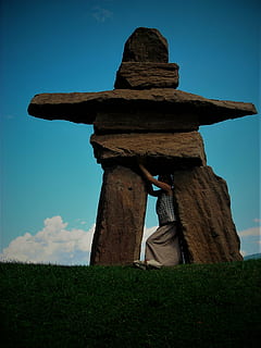 figure, stone, monument, sculpture, statue, art, stone sculpture HD wallpaper